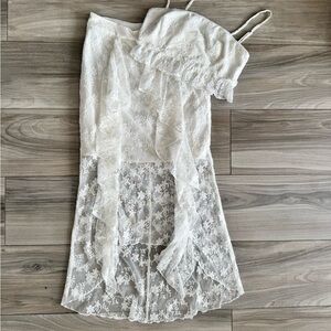 NBD White Floral Skirt Set